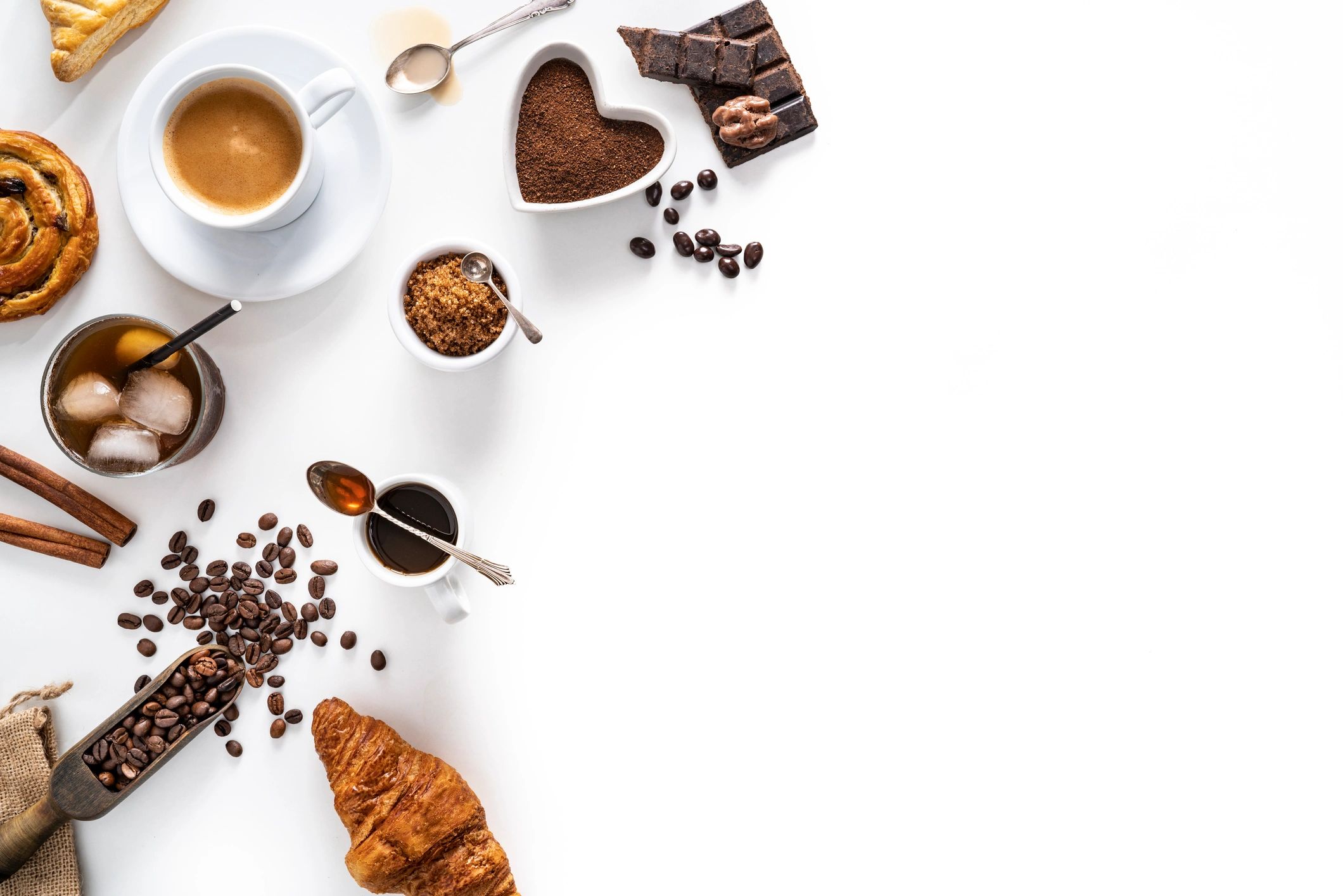 Desayuno con café y panadería
